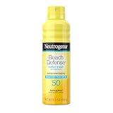 Neutrogena Beach Defense Sunscreen Spray SPF 50, Hawaii Reef Act 104 Compliant, Octinoxate & Oxybenzone Free, Broad Spectrum, Fast Absorbing & Lightweight, Face and Body Sunscreen, 6.5 Oz