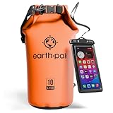 Earth Pak Waterproof Dry Bag - Roll Top Waterproof Backpack Sack Keeps Gear Dry for Kayak with Waterproof Phone Case