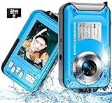 4K Waterproof Camera with 32GB Card 11FT Floatable Digital Camera 56MP Autofocus Waterproof Digital Camera 16X Compact Underwater Cameras for Snorkeling with 1250mAh Battery
