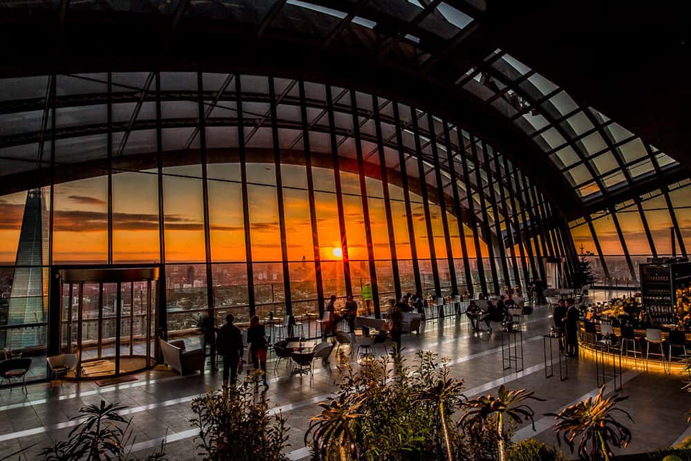 Sky Garden at sunset